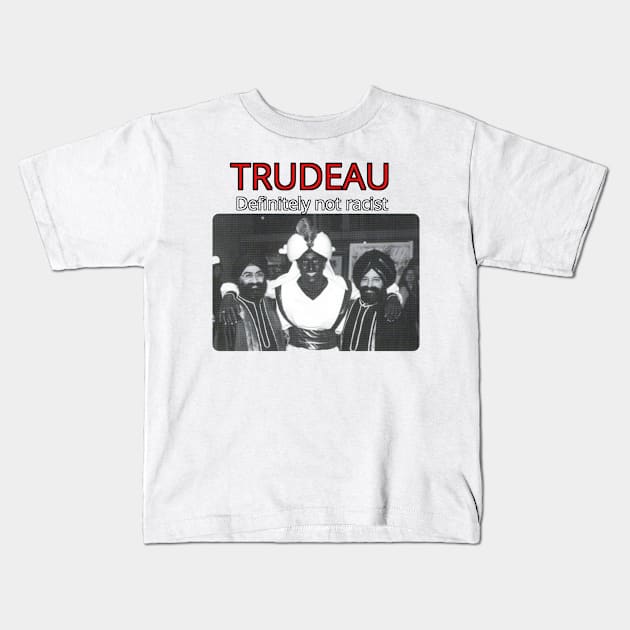 Justin Trudeau Canadian Prime Minister Kids T-Shirt by Doctor Doom's Generic Latverian Storefront